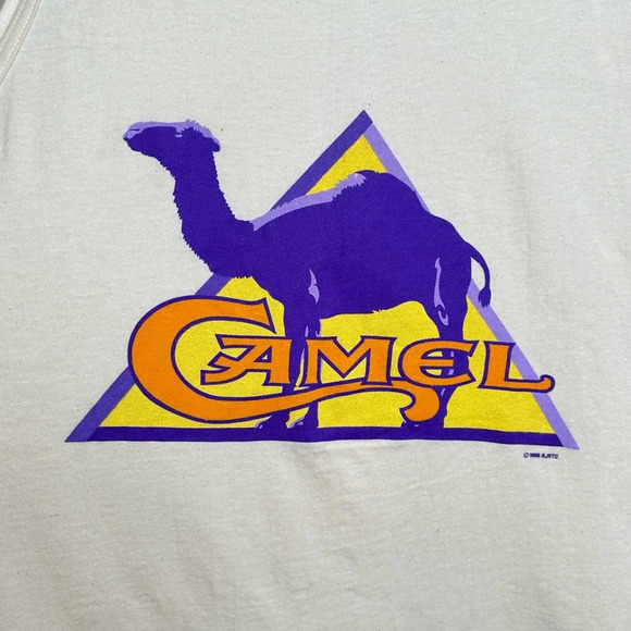 Vintage Deadstock Camel Tank Top Size XL 1995 Off White Purple 90s Skater Muscle - Picture 2 of 12